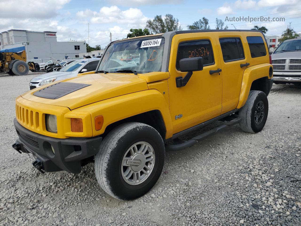 2007 Hummer H3  Yellow vin: 5GTDN13E078192282