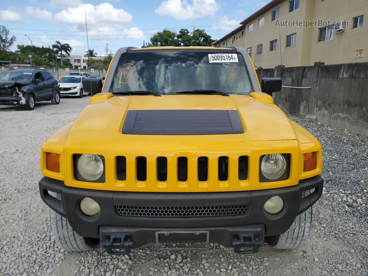 2007 Hummer H3  Yellow vin: 5GTDN13E078192282