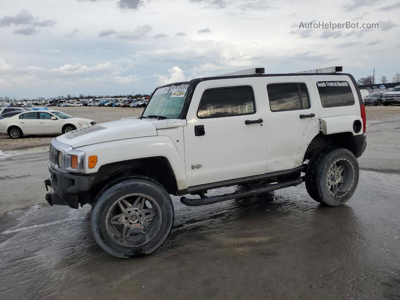 2007 Hummer H3  White vin: 5GTDN13E078206987