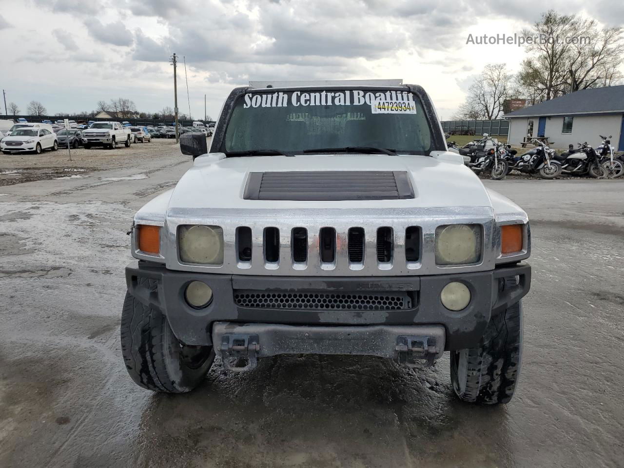 2007 Hummer H3  White vin: 5GTDN13E078206987