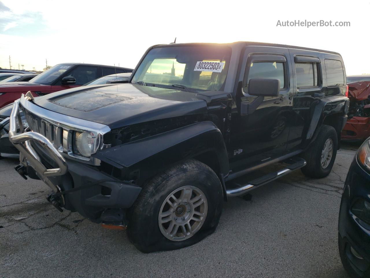 2007 Hummer H3  Черный vin: 5GTDN13E078231856