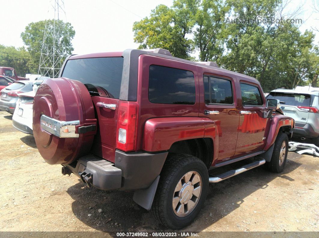 2007 Hummer H3 Suv Maroon vin: 5GTDN13E078241562