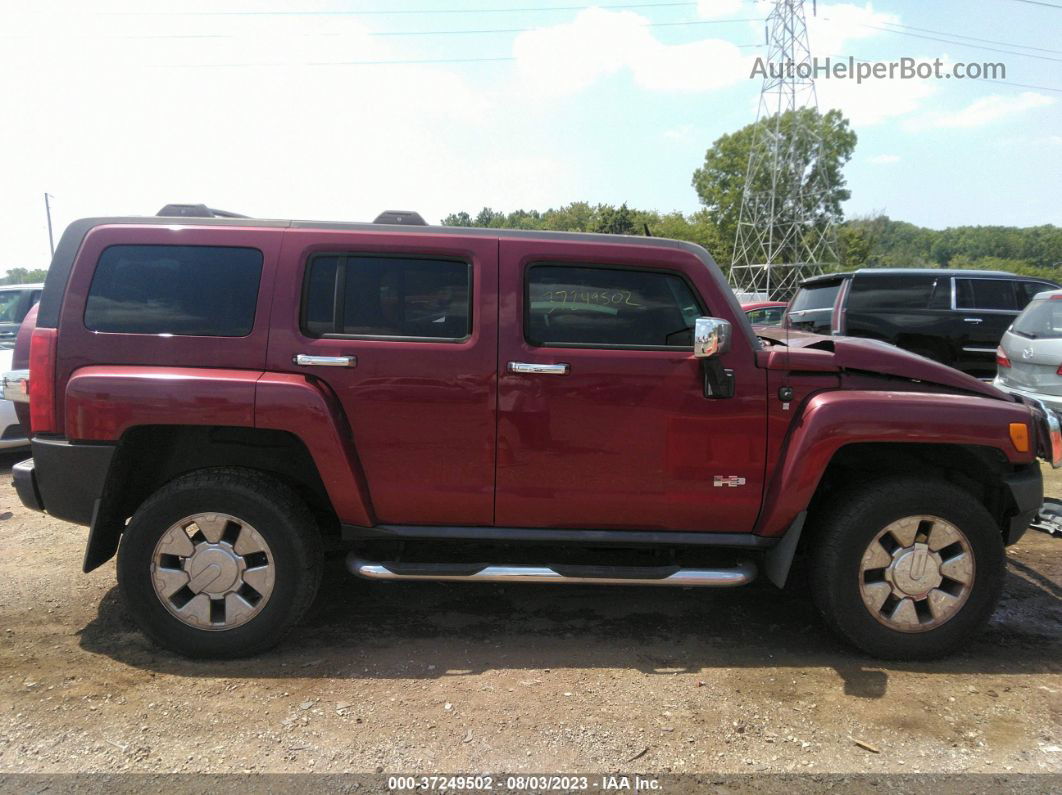 2007 Hummer H3 Suv Maroon vin: 5GTDN13E078241562