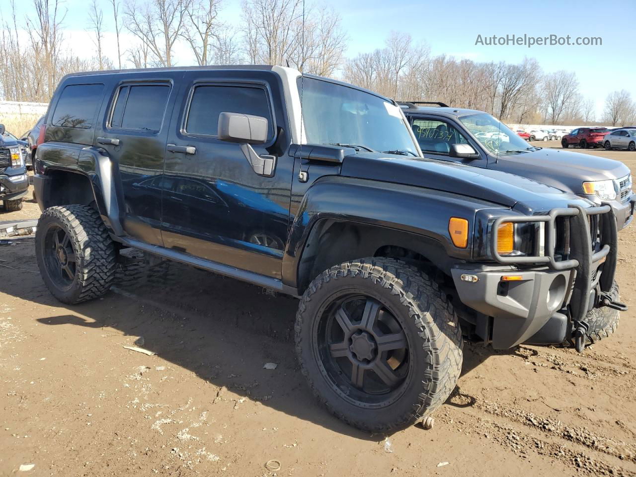 2007 Hummer H3  Черный vin: 5GTDN13E078243294