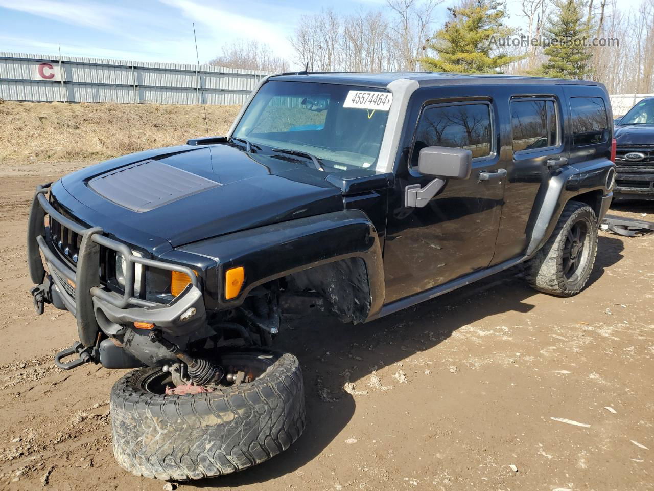 2007 Hummer H3  Черный vin: 5GTDN13E078243294