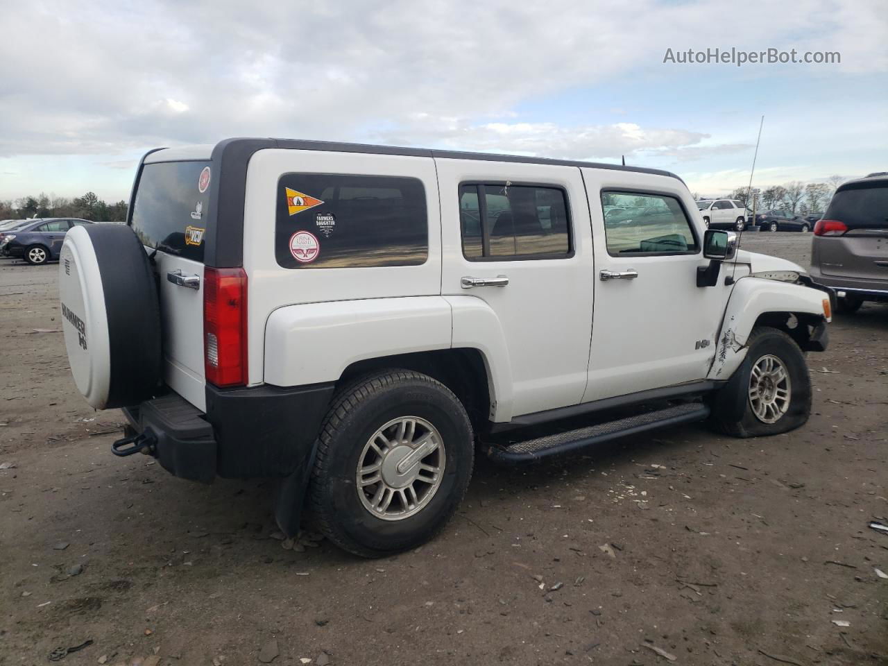 2007 Hummer H3  Белый vin: 5GTDN13E078243988