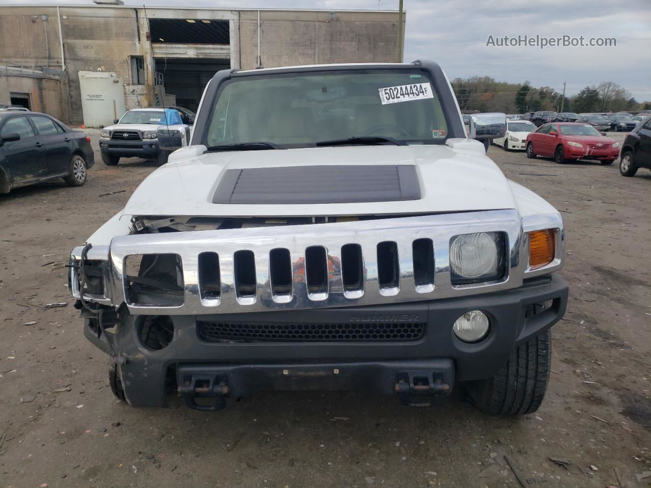 2007 Hummer H3  White vin: 5GTDN13E078243988