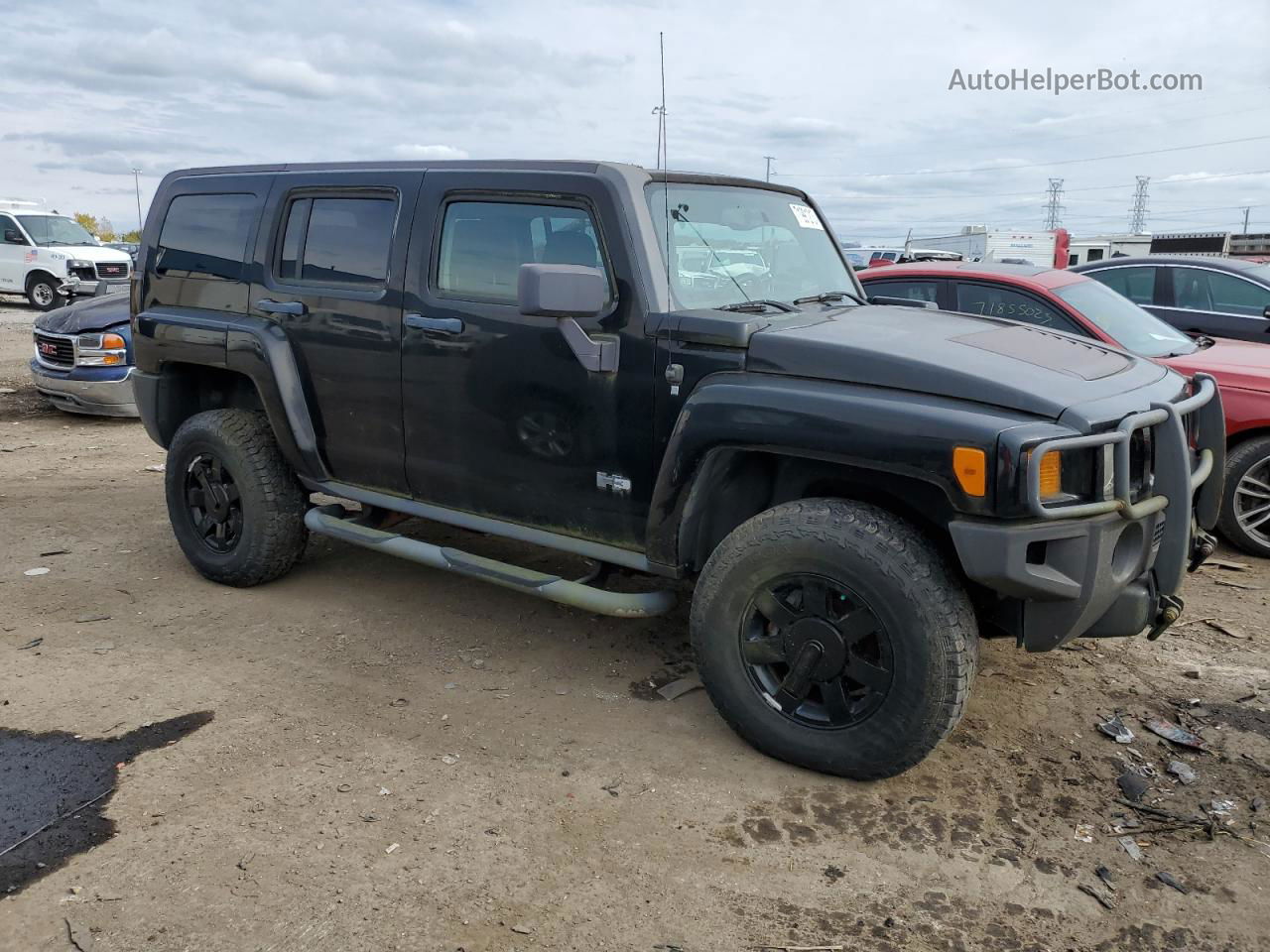 2007 Hummer H3  Black vin: 5GTDN13E078248463