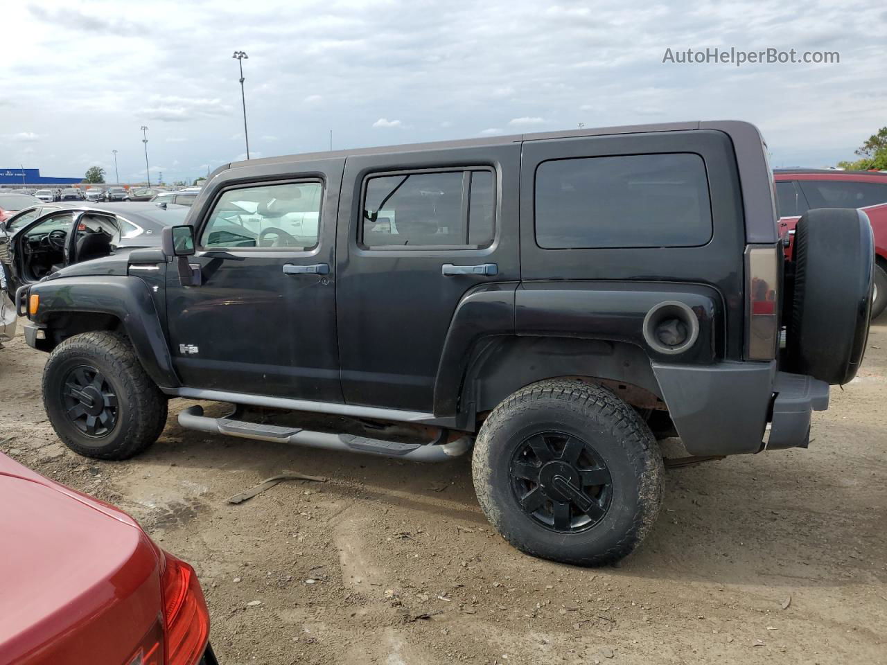 2007 Hummer H3  Black vin: 5GTDN13E078248463