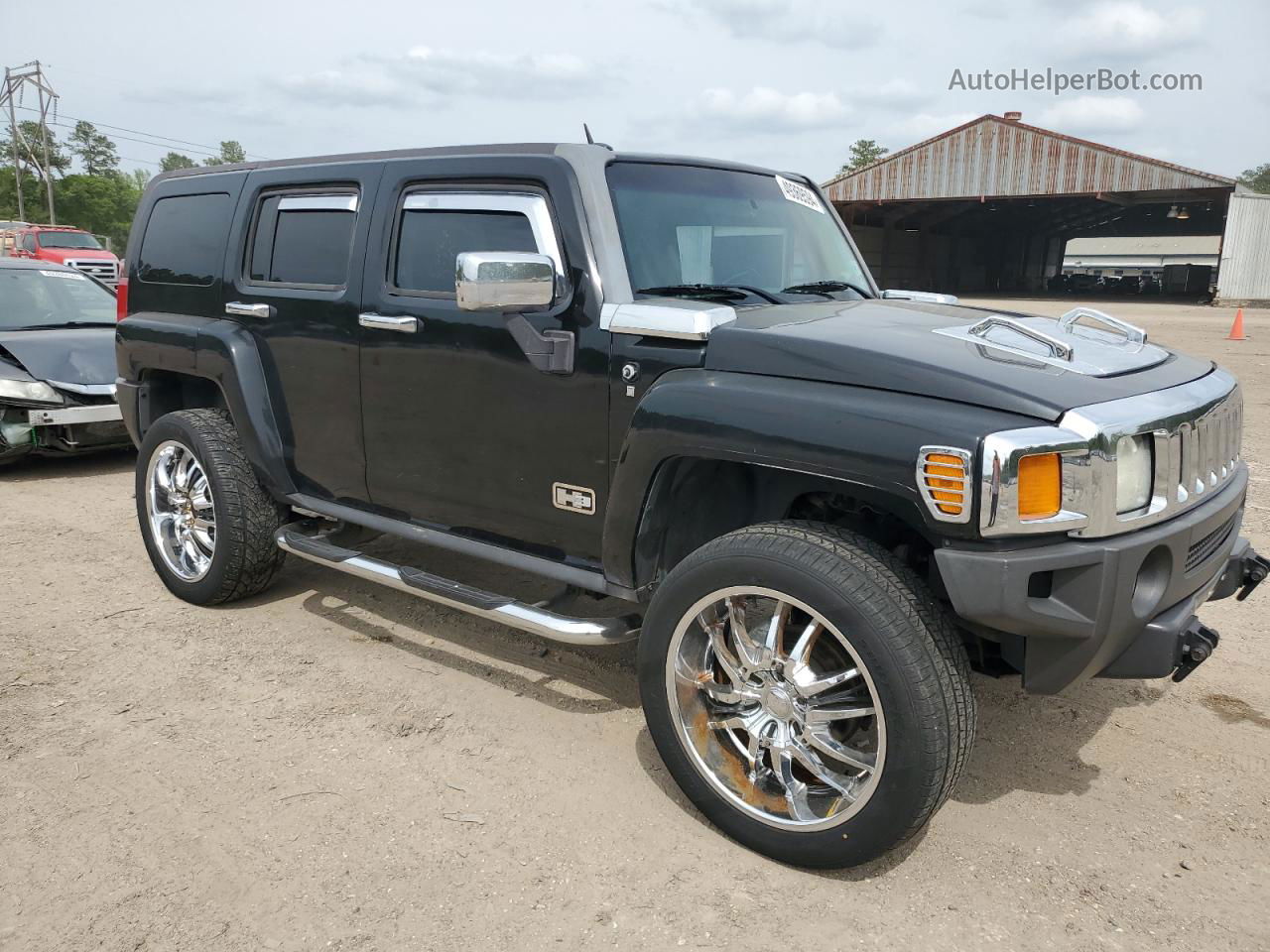 2007 Hummer H3  Black vin: 5GTDN13E078254750