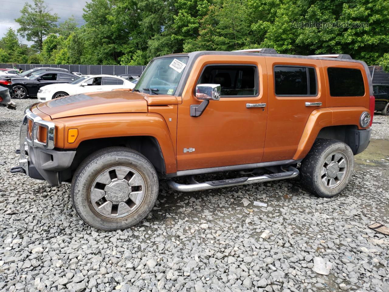 2007 Hummer H3  Orange vin: 5GTDN13E178160294