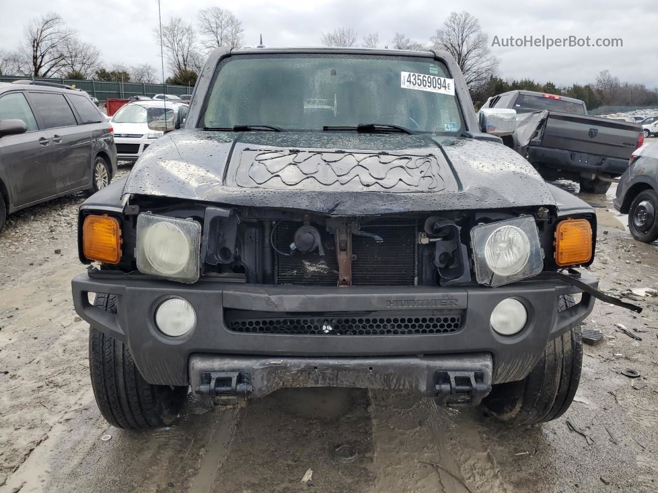 2007 Hummer H3  Black vin: 5GTDN13E178166175