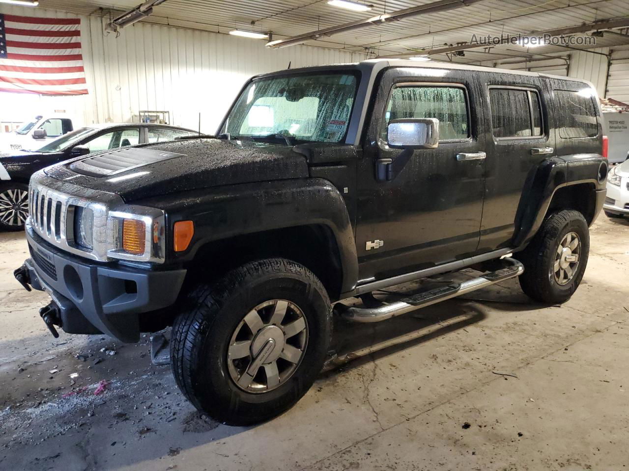 2007 Hummer H3  Black vin: 5GTDN13E178181615