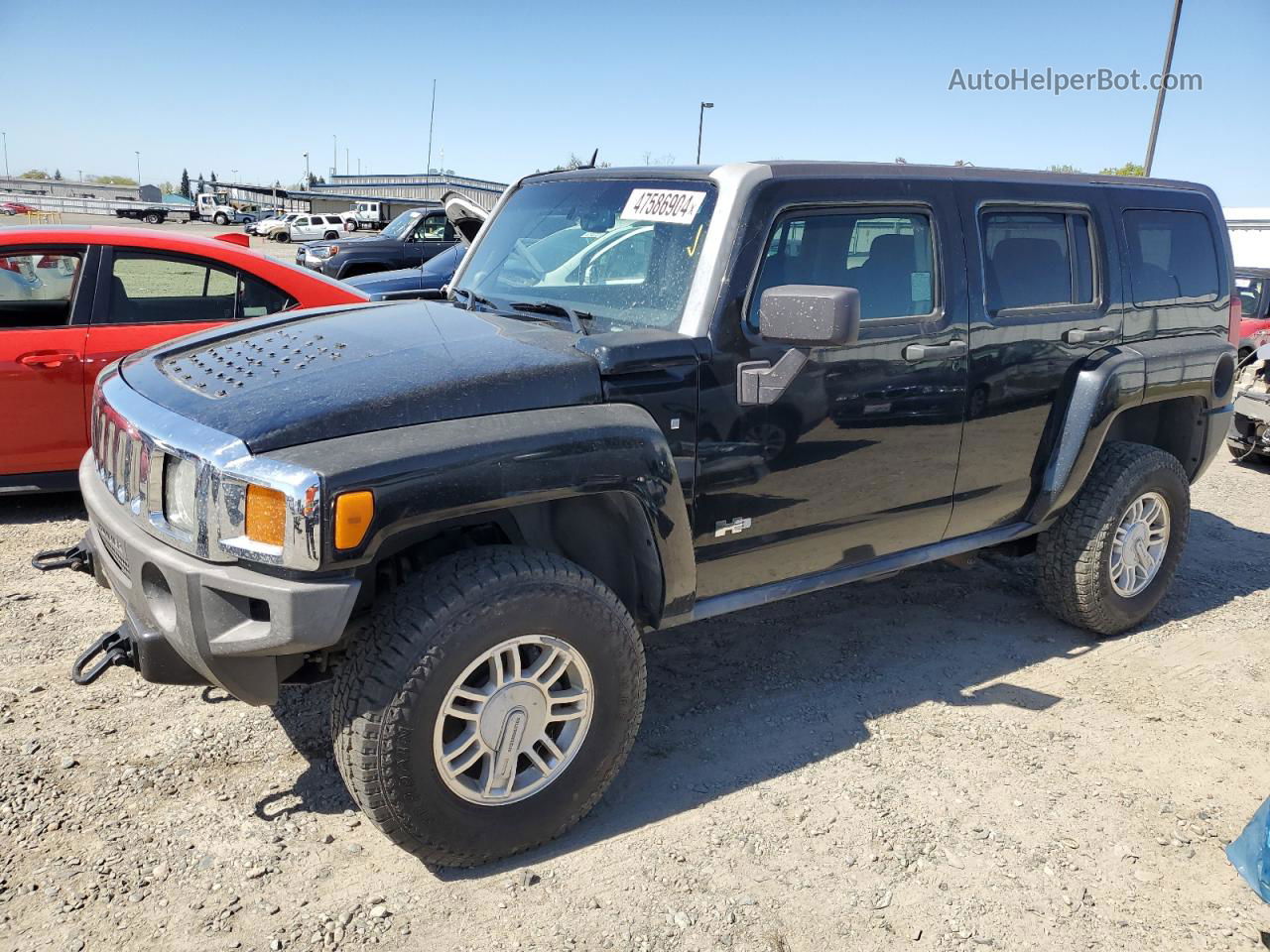 2007 Hummer H3  Black vin: 5GTDN13E178189374