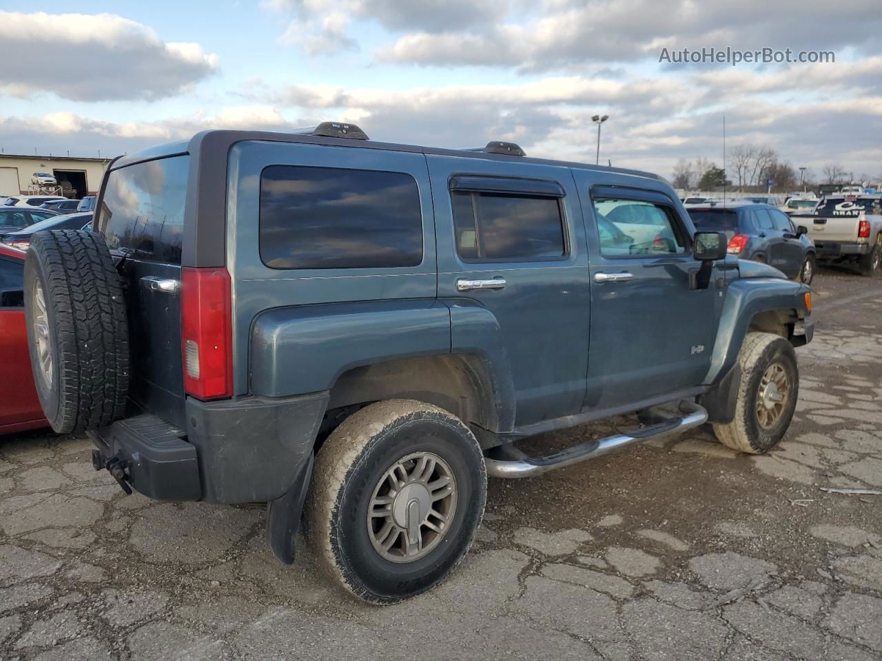 2007 Hummer H3  Бирюзовый vin: 5GTDN13E178209722