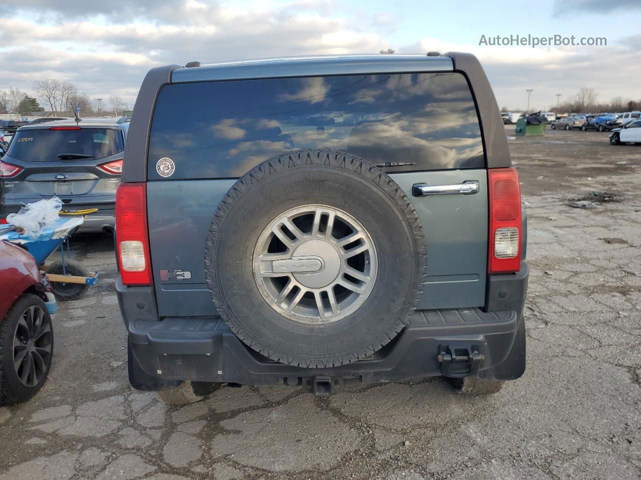 2007 Hummer H3  Бирюзовый vin: 5GTDN13E178209722