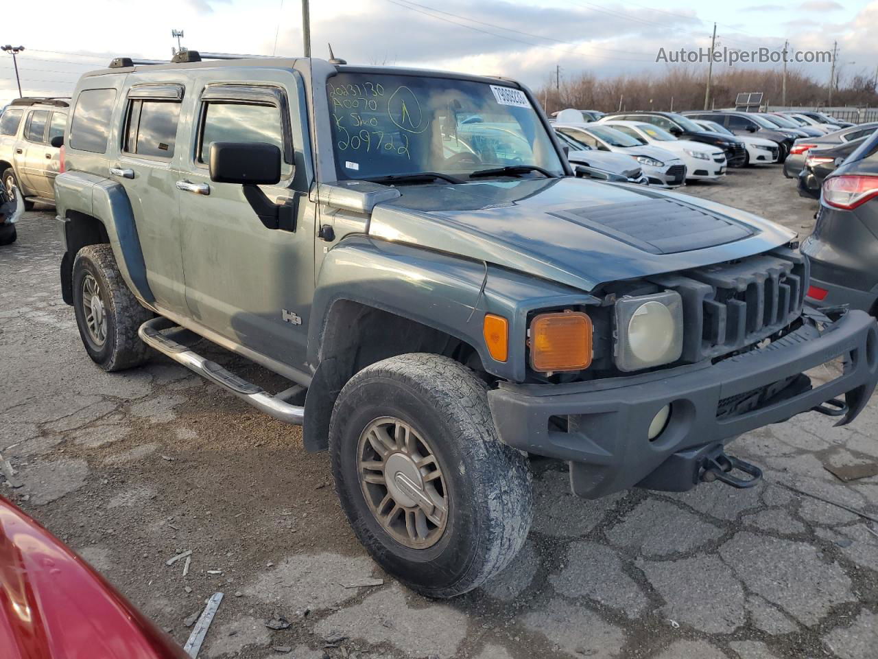 2007 Hummer H3  Бирюзовый vin: 5GTDN13E178209722