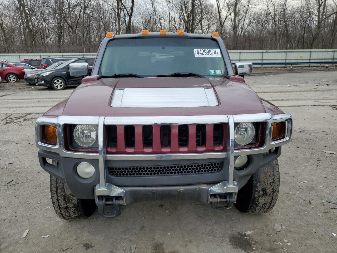 2007 Hummer H3  Burgundy vin: 5GTDN13E178210806