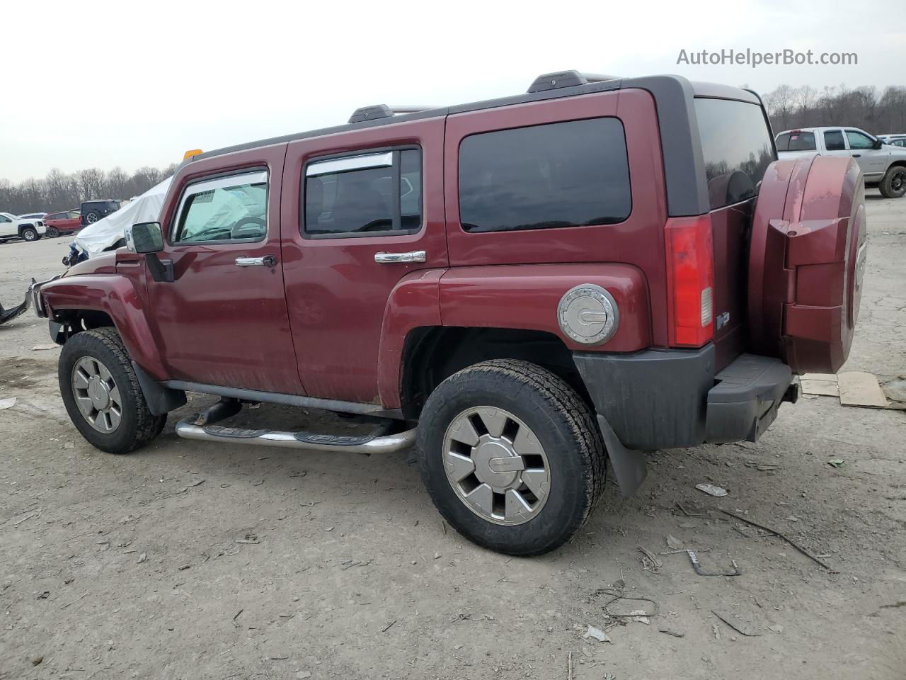 2007 Hummer H3  Burgundy vin: 5GTDN13E178210806