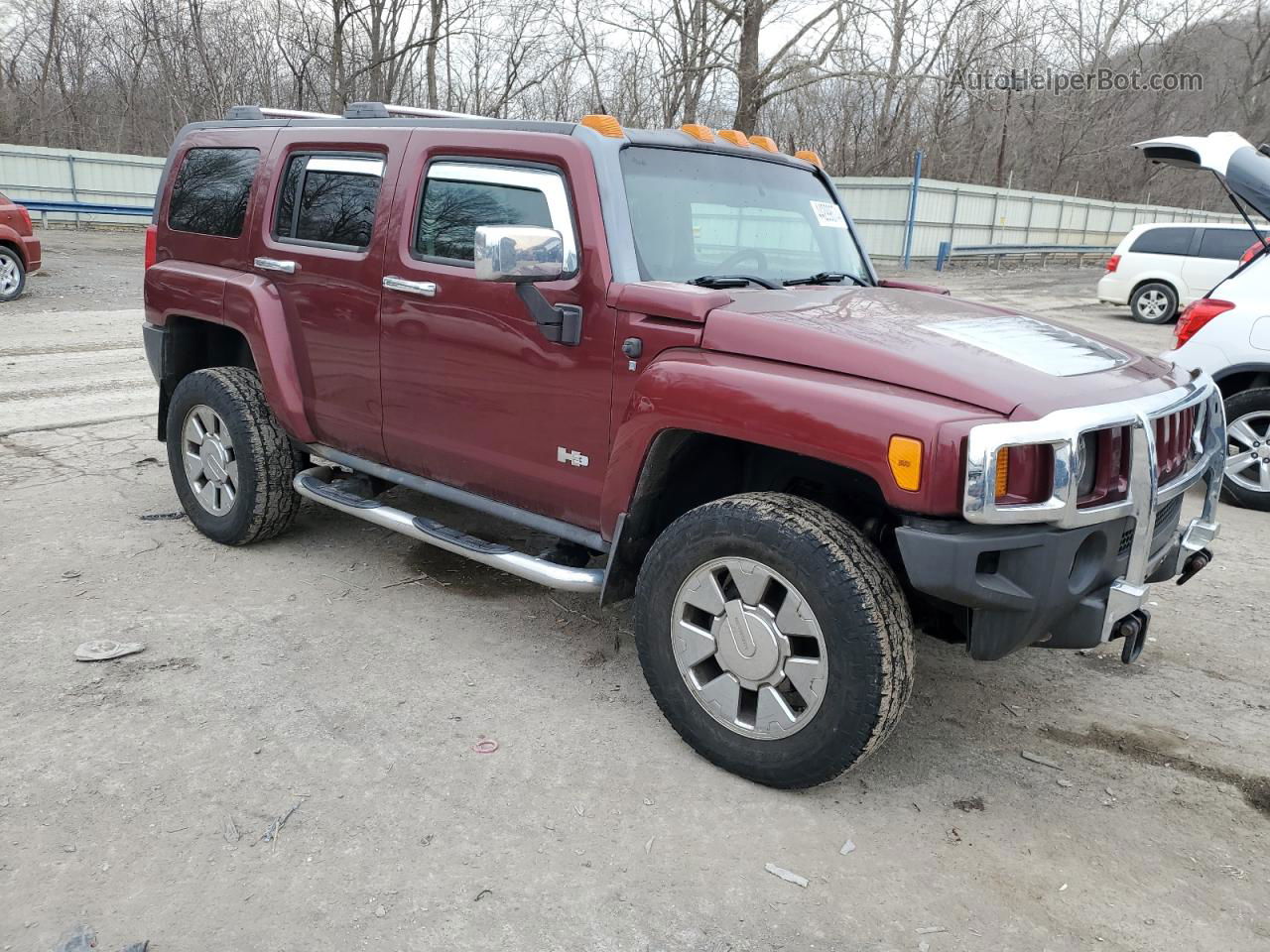 2007 Hummer H3  Burgundy vin: 5GTDN13E178210806