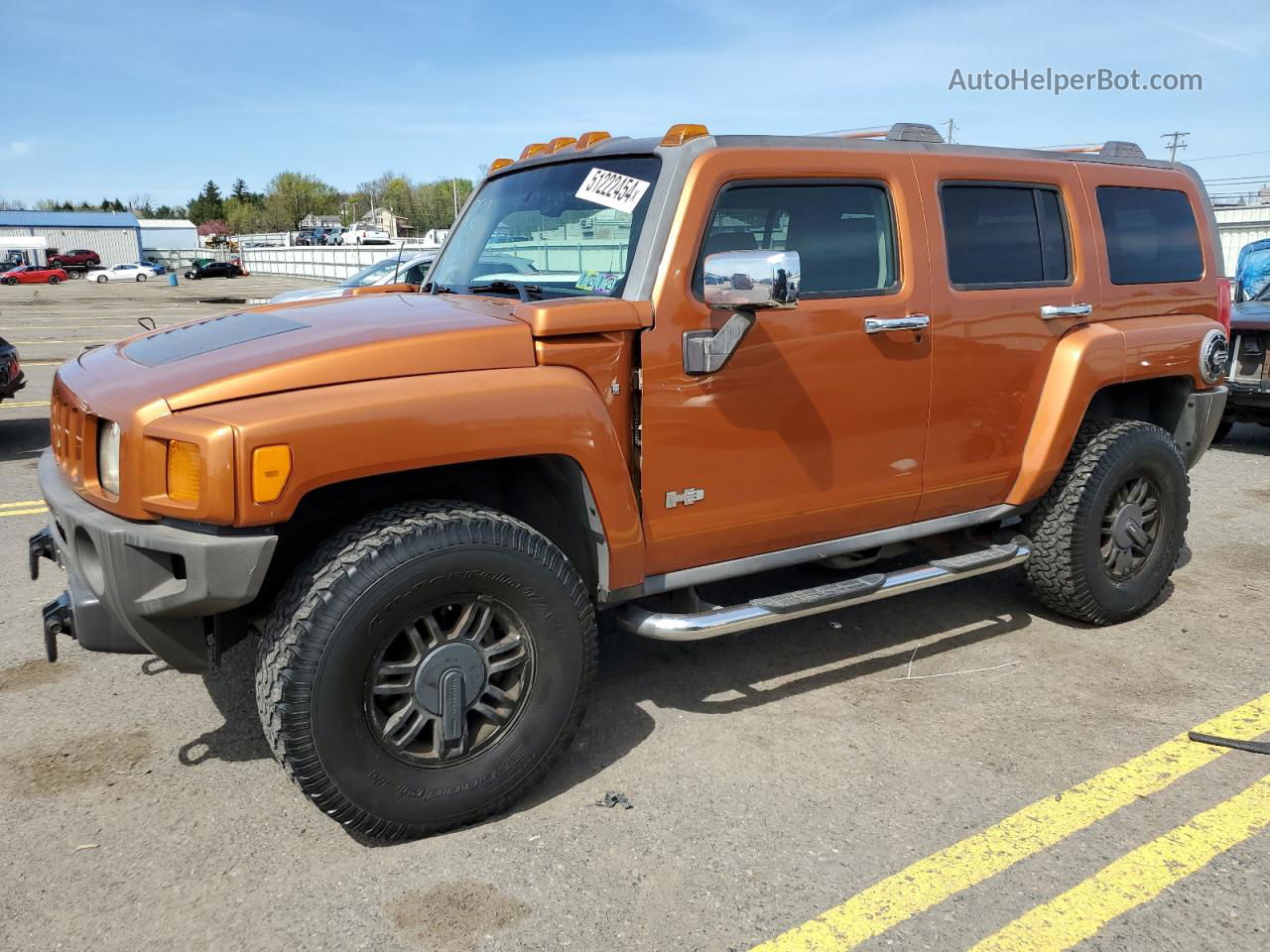 2007 Hummer H3  Orange vin: 5GTDN13E178246625