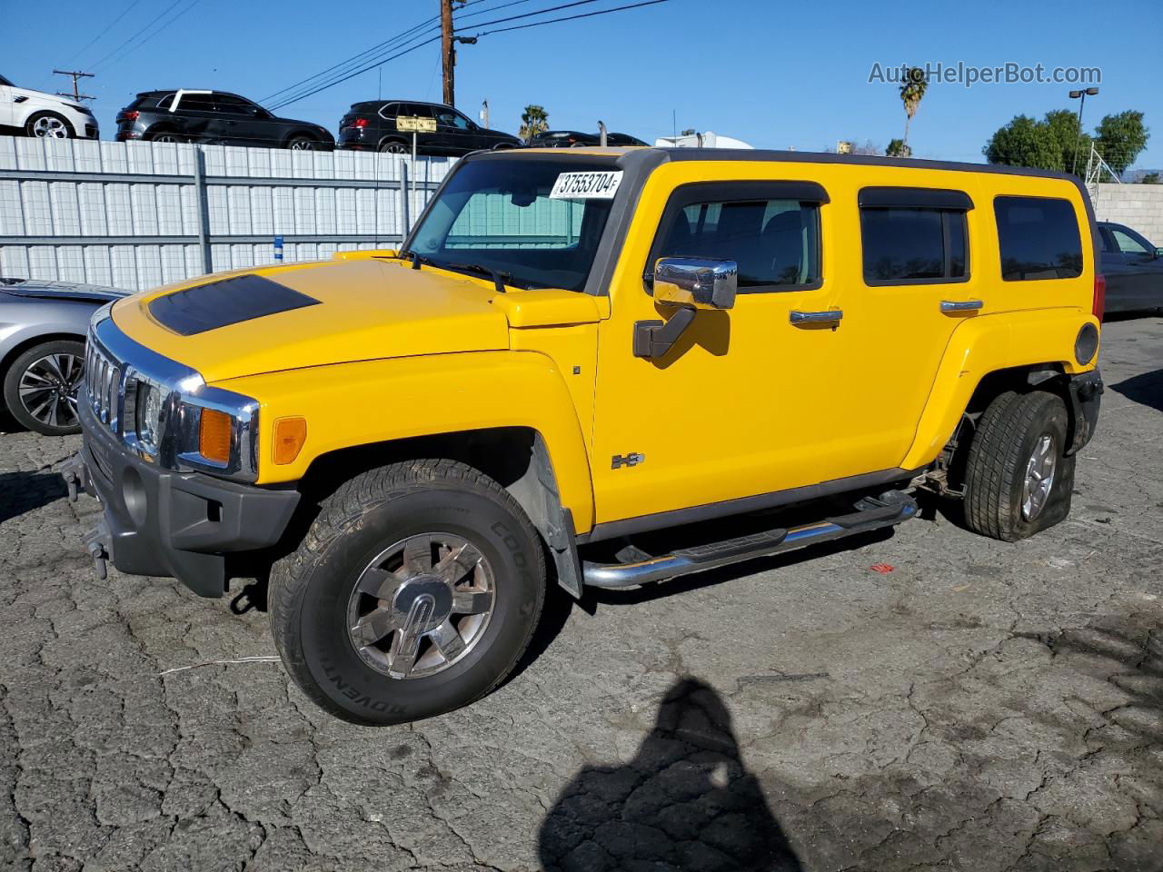 2007 Hummer H3  Yellow vin: 5GTDN13E278126770