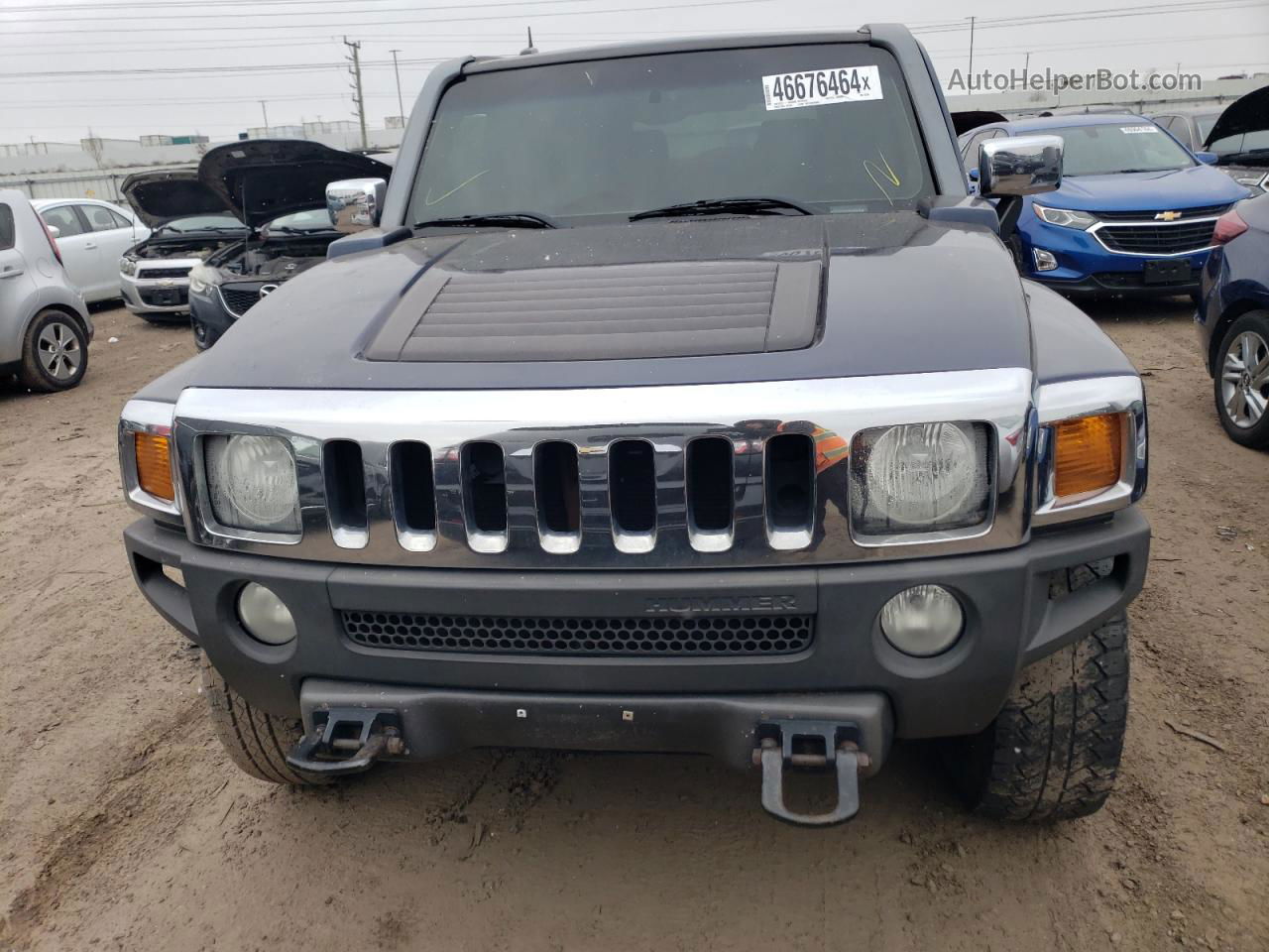 2007 Hummer H3  Blue vin: 5GTDN13E278137249