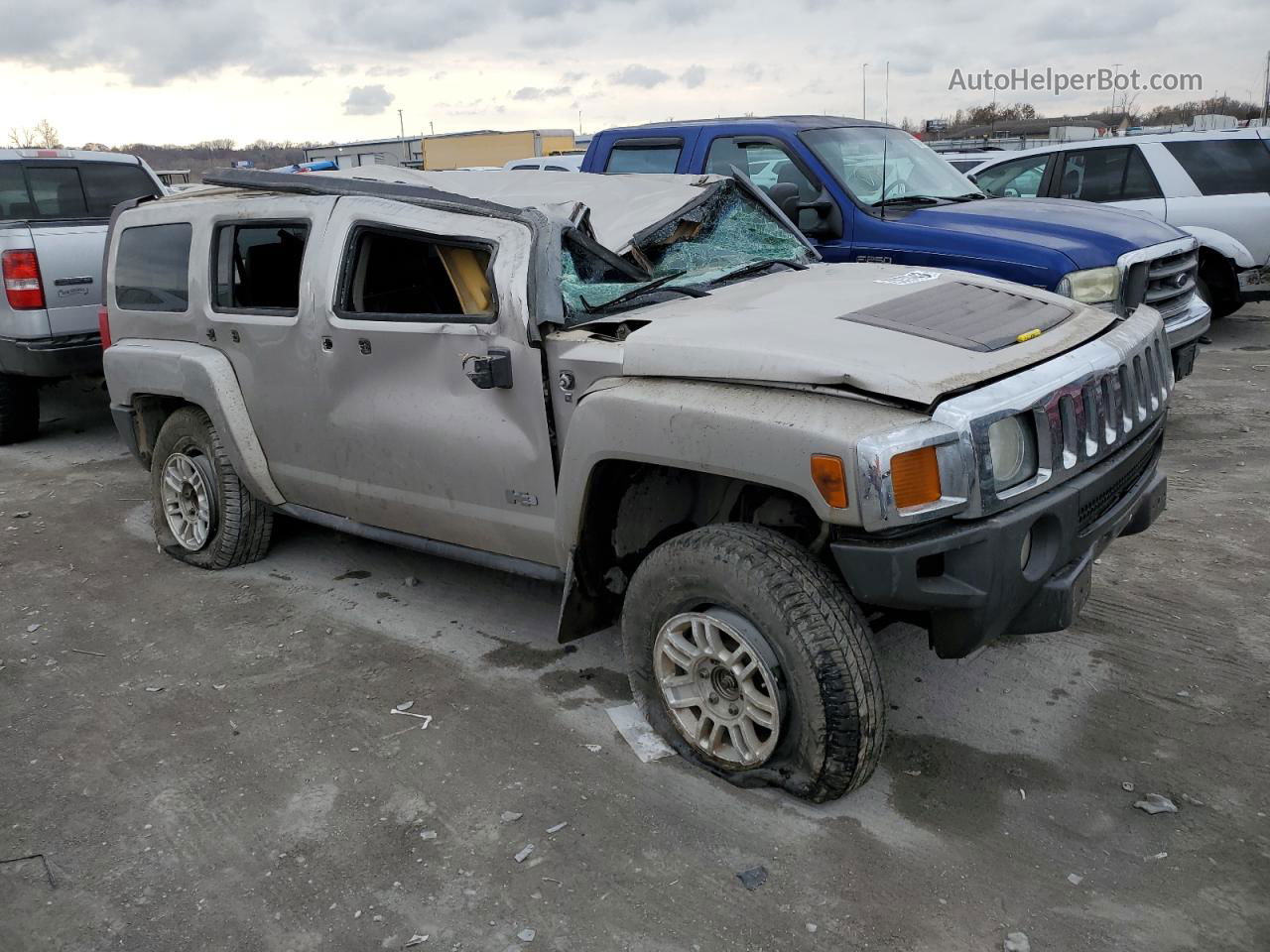 2007 Hummer H3  Tan vin: 5GTDN13E278149210