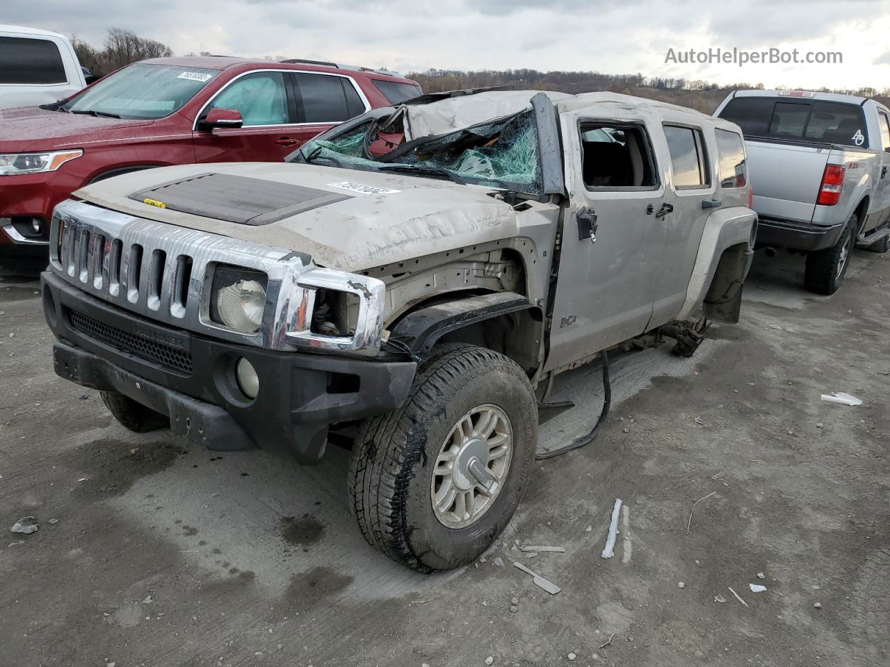 2007 Hummer H3  Tan vin: 5GTDN13E278149210