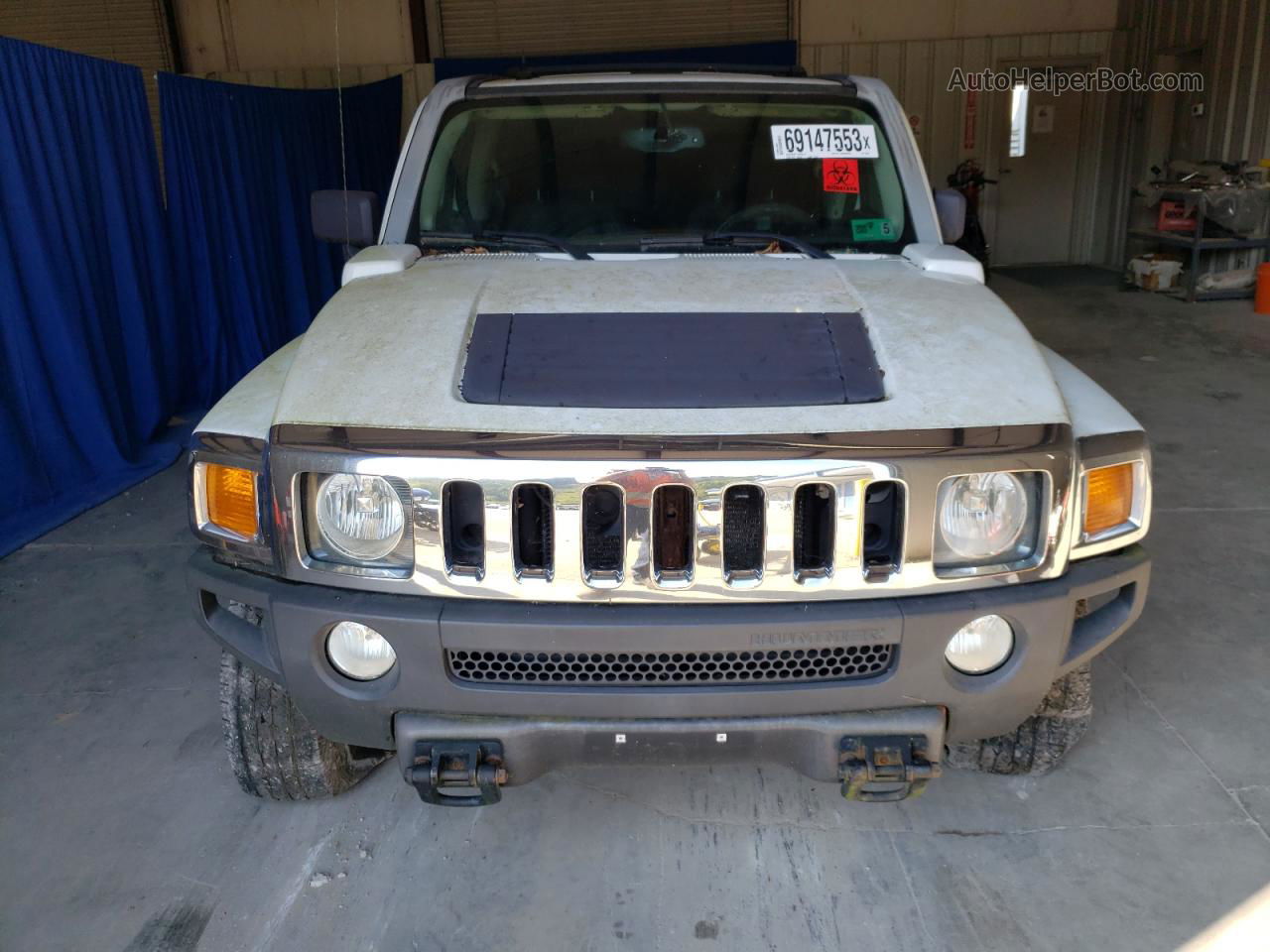 2007 Hummer H3  White vin: 5GTDN13E278184555