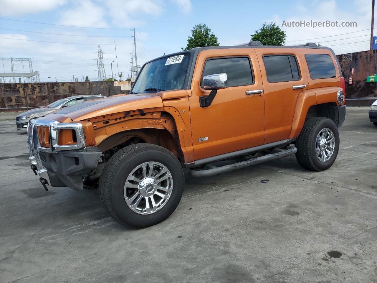 2007 Hummer H3  Orange vin: 5GTDN13E278186189