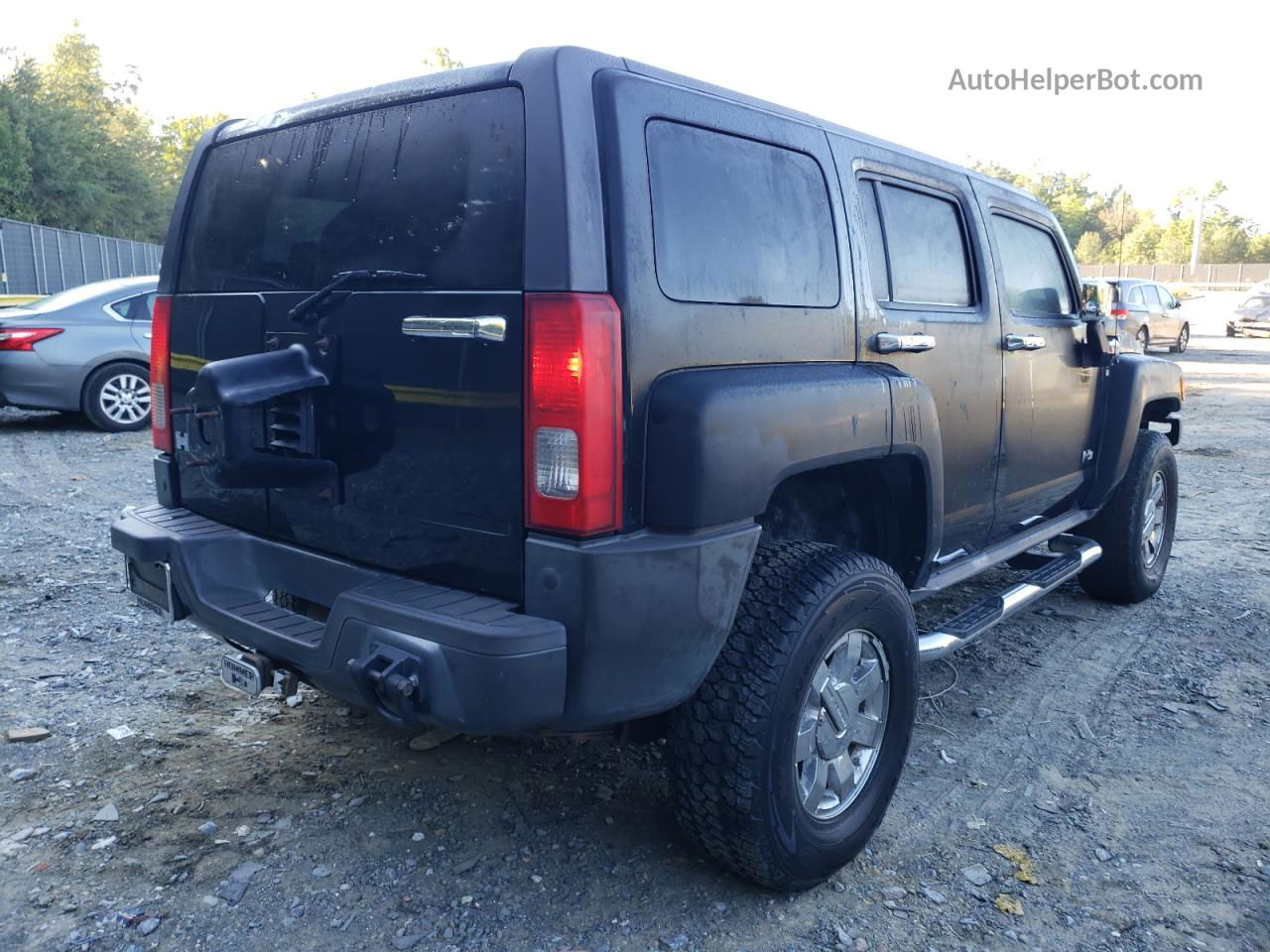 2007 Hummer H3  Black vin: 5GTDN13E278196883