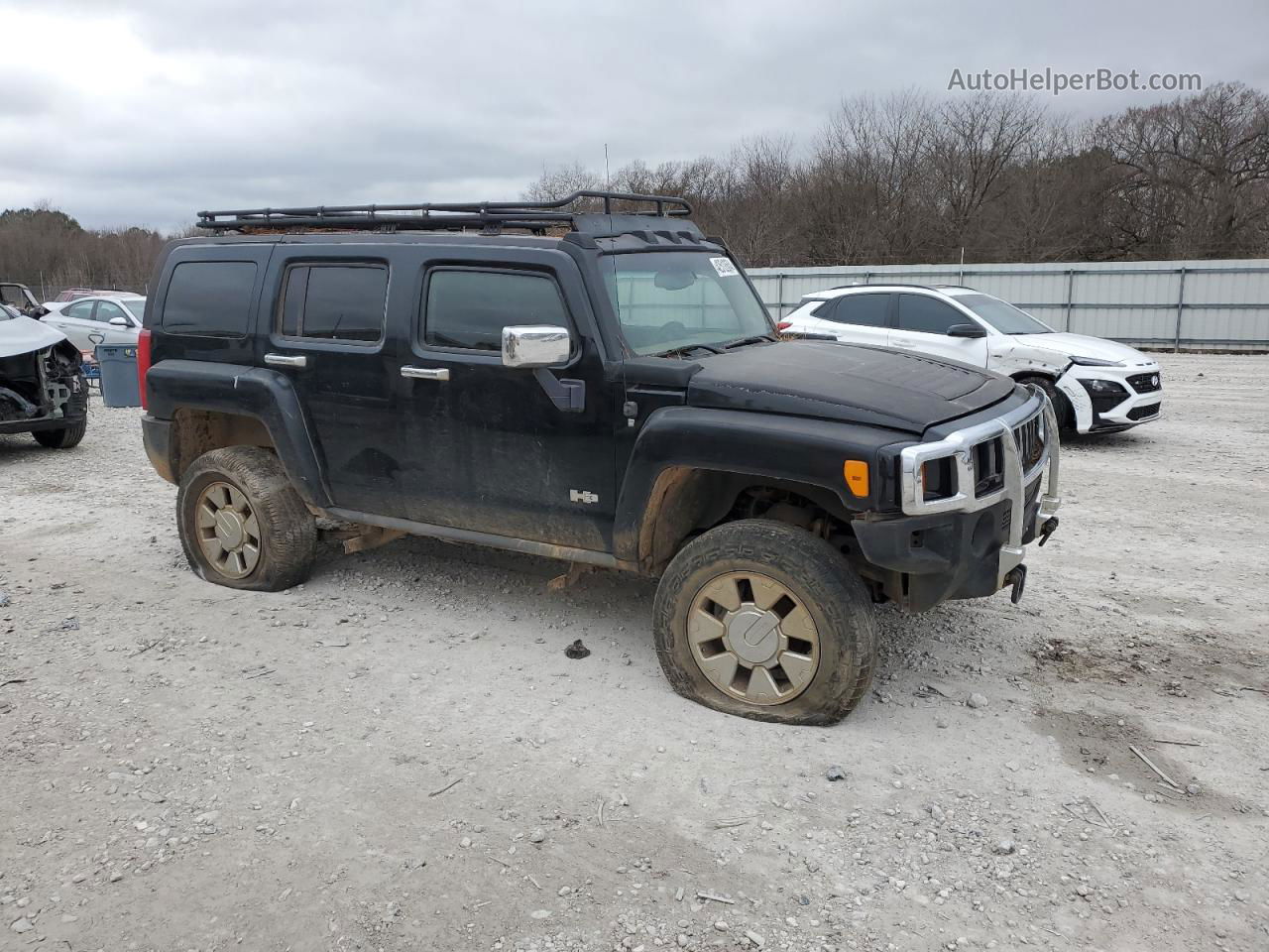 2007 Hummer H3  Black vin: 5GTDN13E278205856