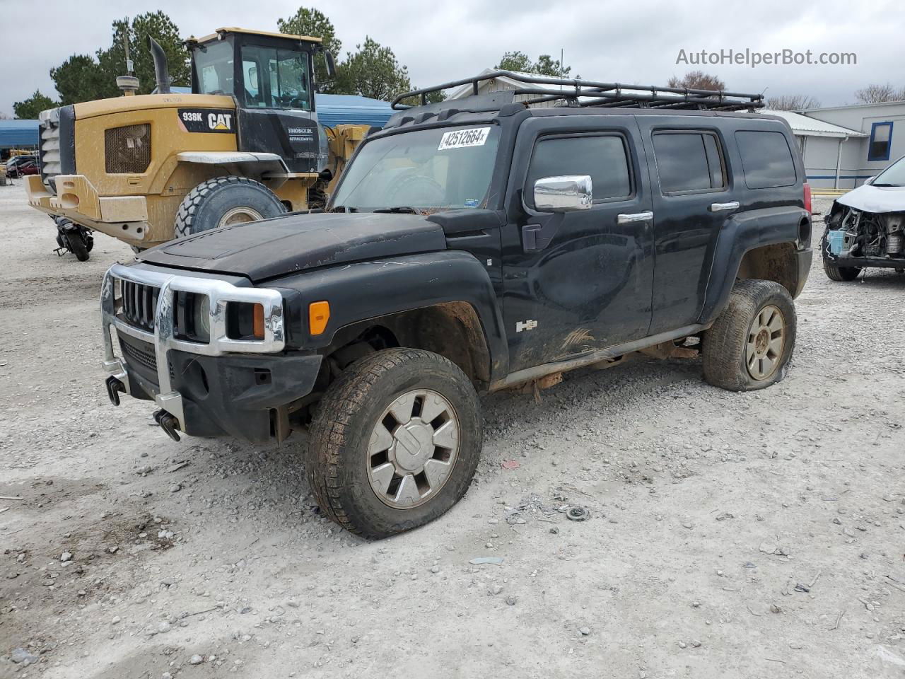 2007 Hummer H3  Black vin: 5GTDN13E278205856