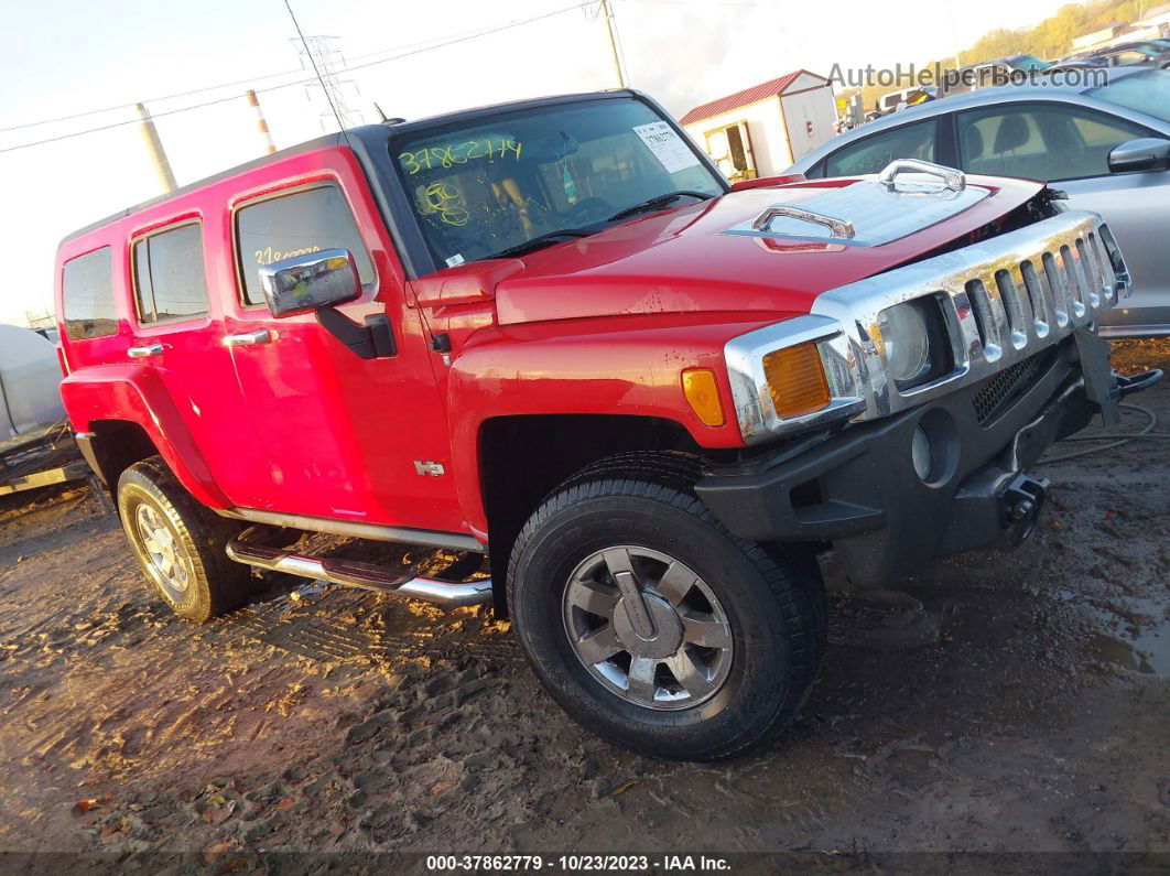 2007 Hummer H3 Suv Red vin: 5GTDN13E278209325