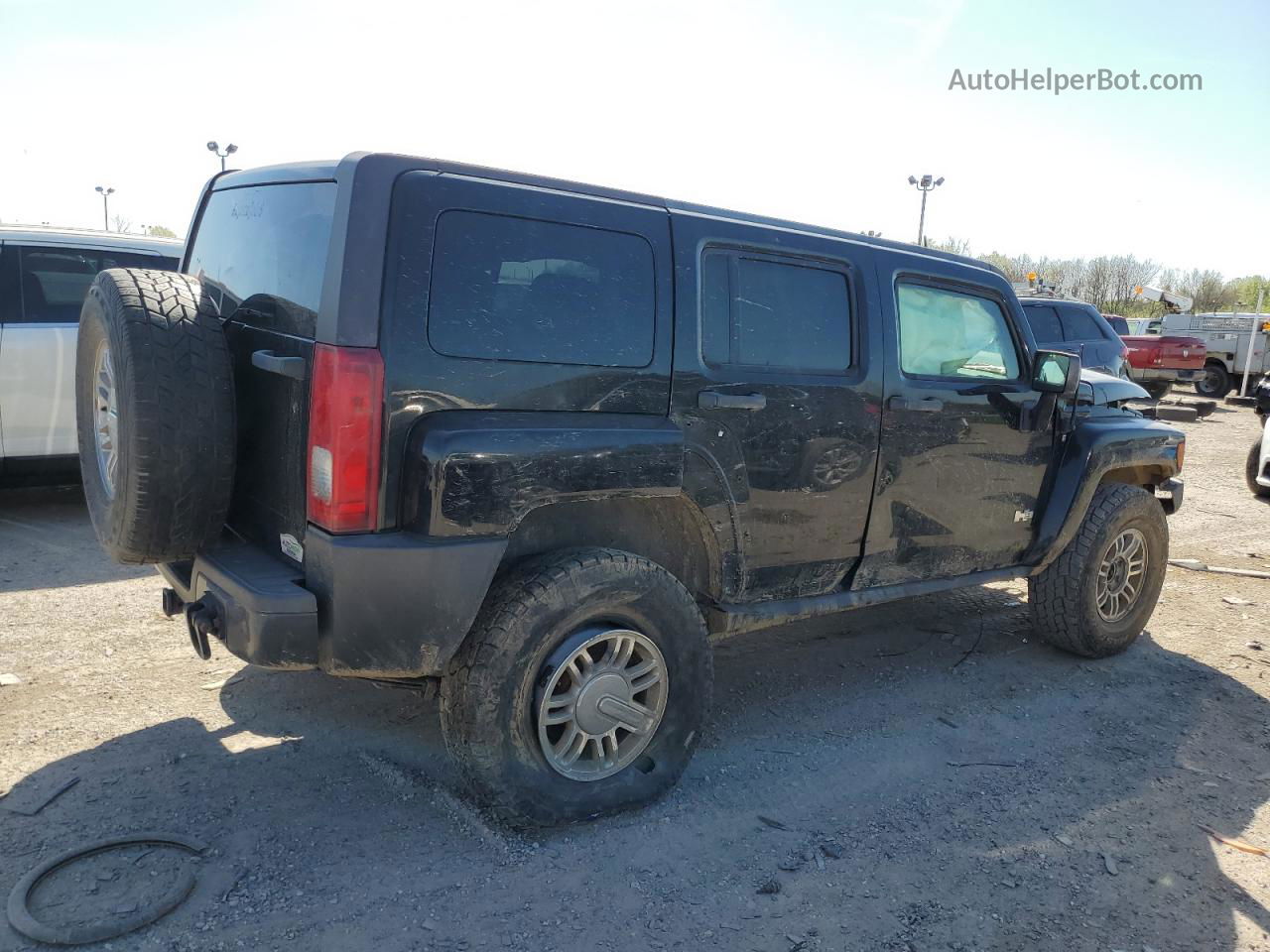 2007 Hummer H3  Black vin: 5GTDN13E378177694