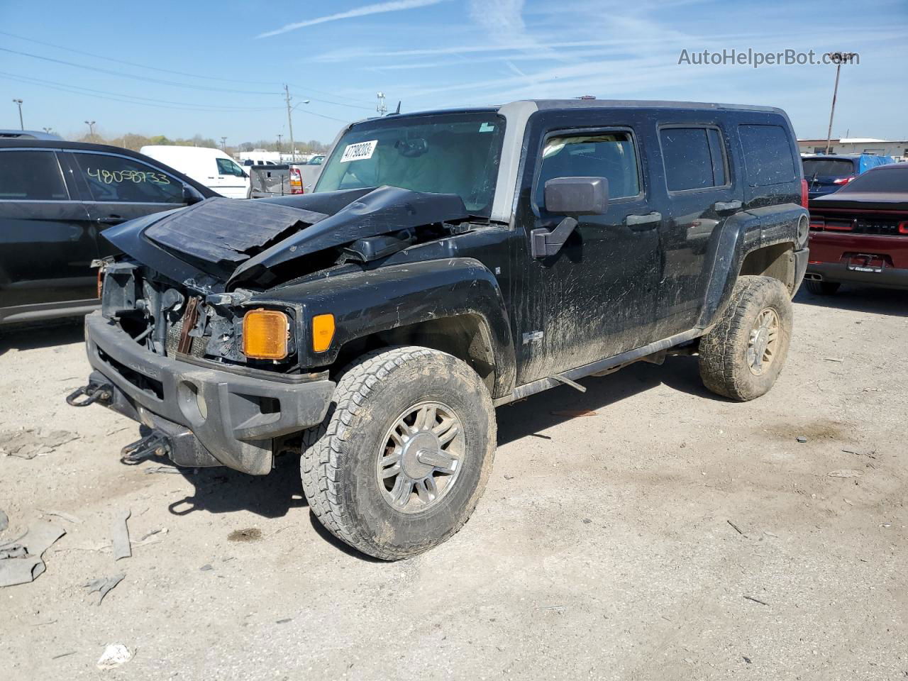 2007 Hummer H3  Black vin: 5GTDN13E378177694