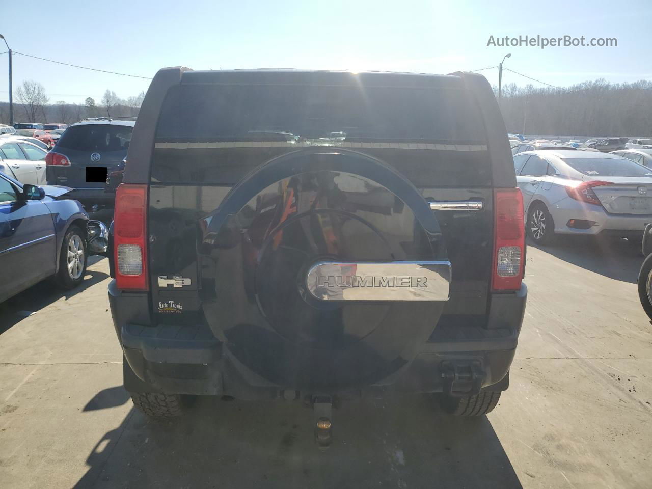 2007 Hummer H3  Черный vin: 5GTDN13E378183771