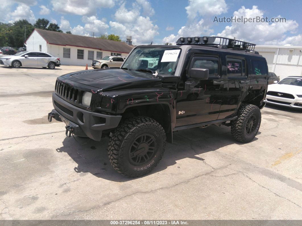 2007 Hummer H3 Suv Black vin: 5GTDN13E378187741