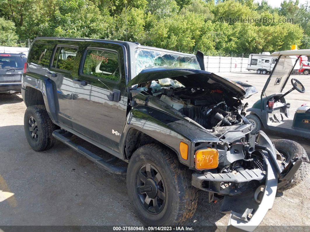 2007 Hummer H3 Suv Black vin: 5GTDN13E378244679