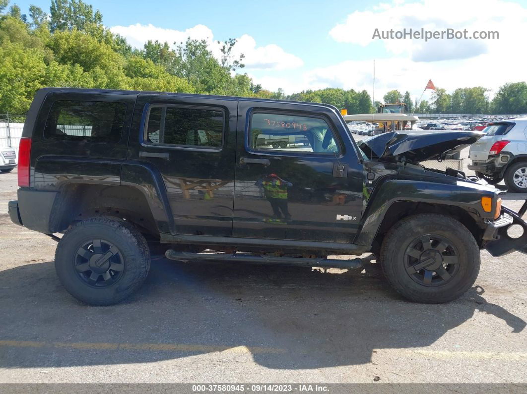 2007 Hummer H3 Suv Black vin: 5GTDN13E378244679