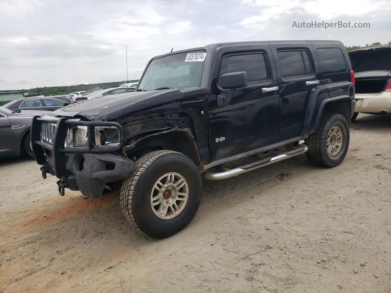 2007 Hummer H3  Черный vin: 5GTDN13E378248618