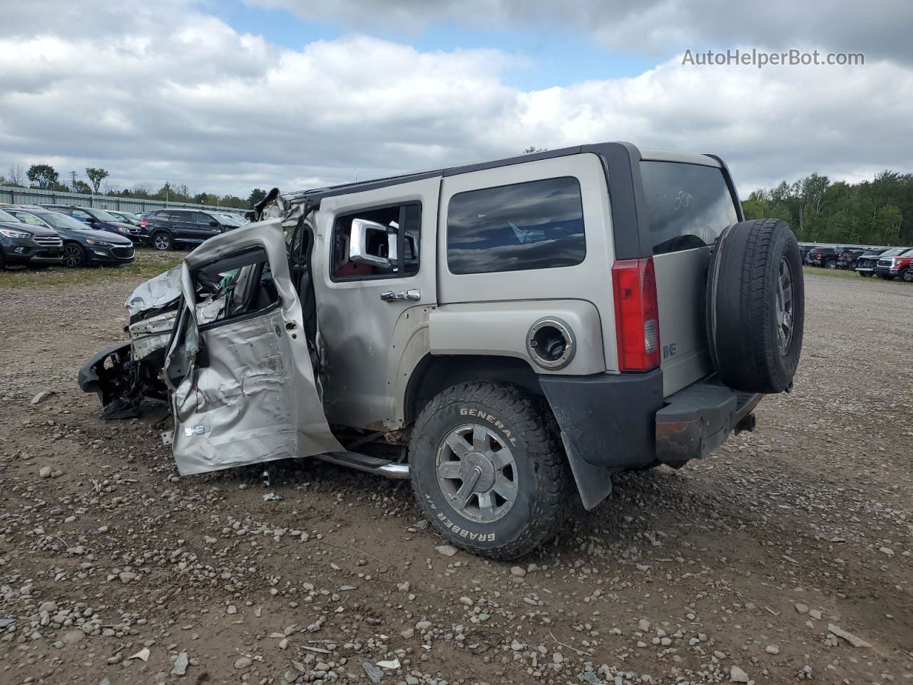 2007 Hummer H3  Gray vin: 5GTDN13E478122879