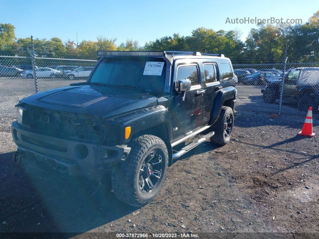 2007 Hummer H3 Suv Black vin: 5GTDN13E478170754