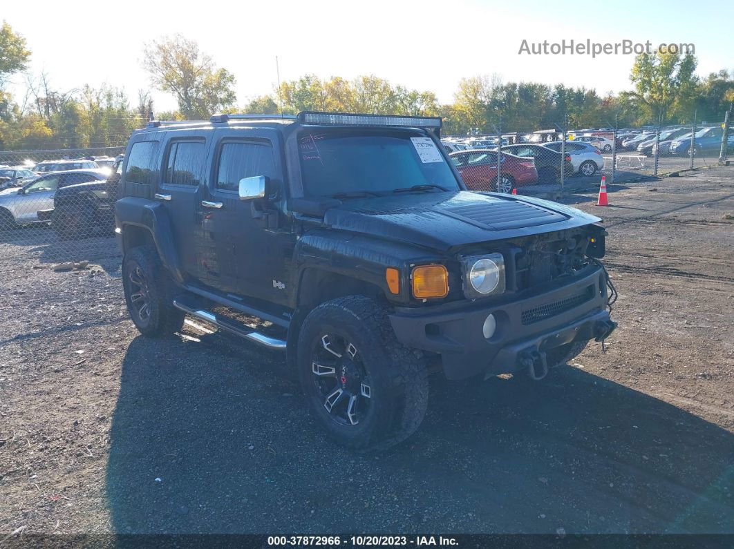 2007 Hummer H3 Suv Black vin: 5GTDN13E478170754