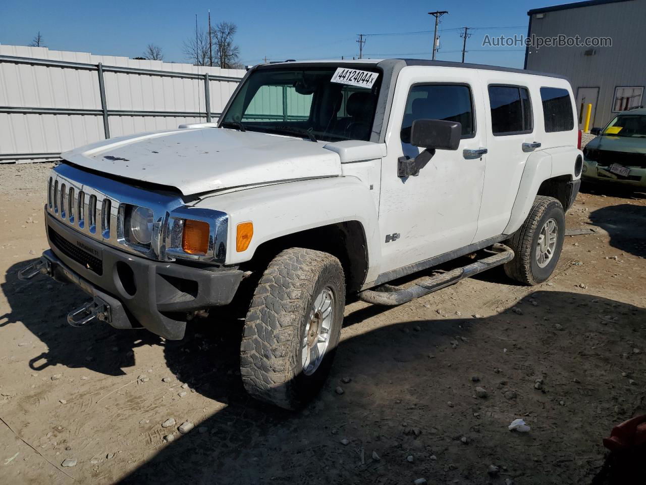 2007 Hummer H3  White vin: 5GTDN13E478178563