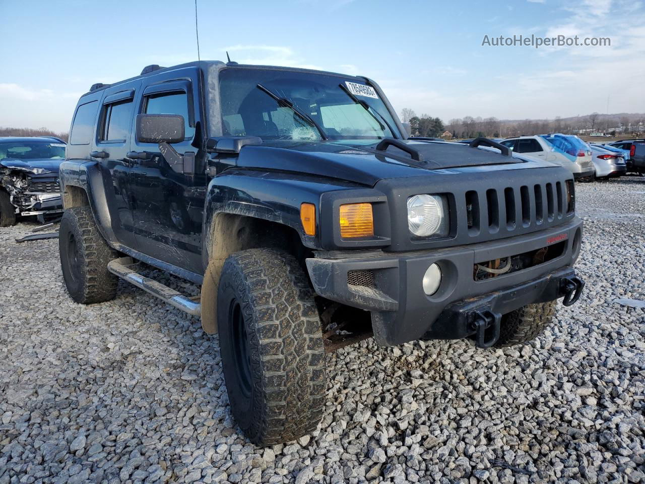 2007 Hummer H3  Black vin: 5GTDN13E478231004