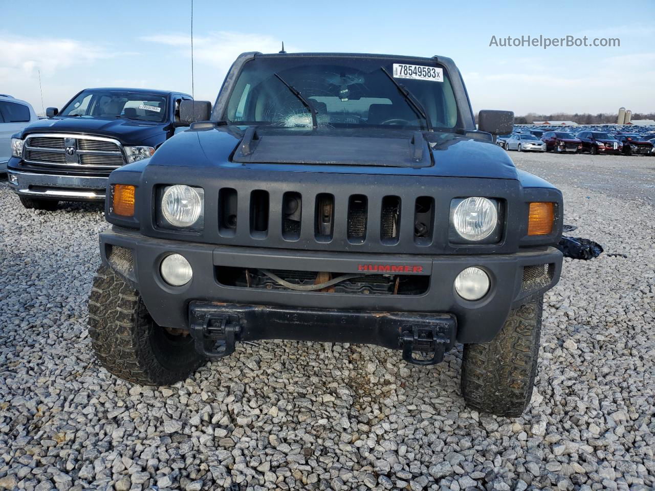 2007 Hummer H3  Black vin: 5GTDN13E478231004