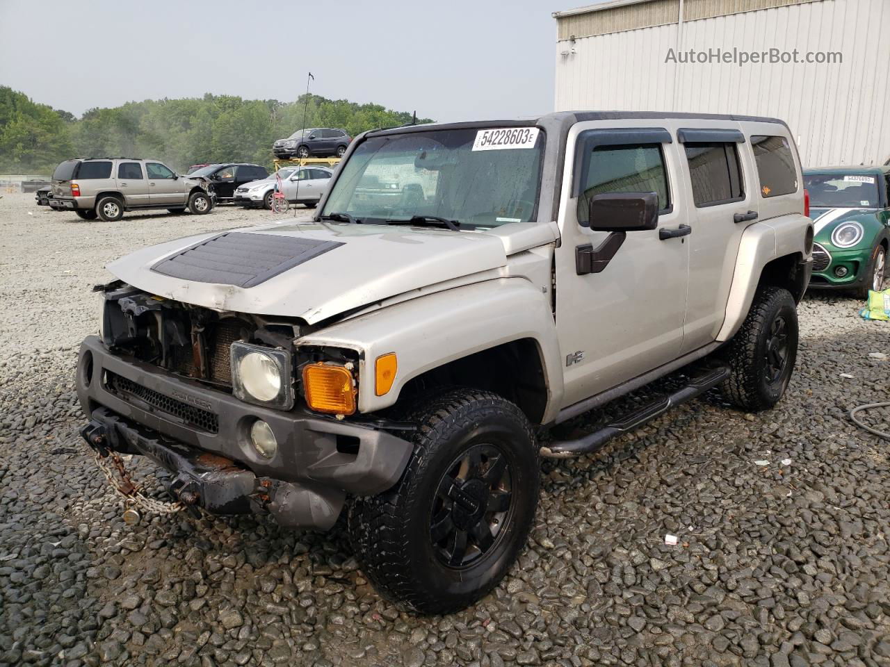 2007 Hummer H3  Cream vin: 5GTDN13E478244383