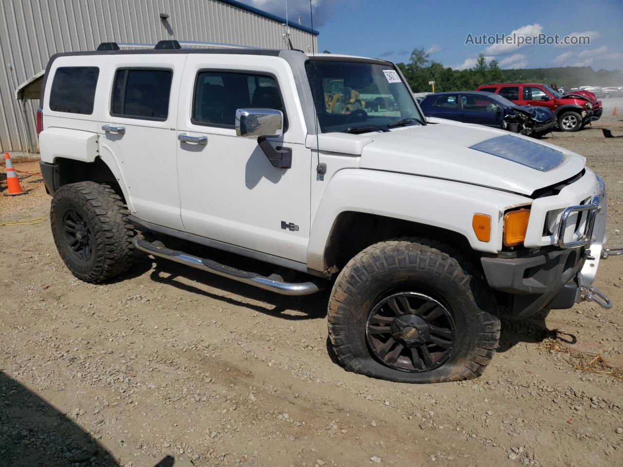 2007 Hummer H3  White vin: 5GTDN13E578148116